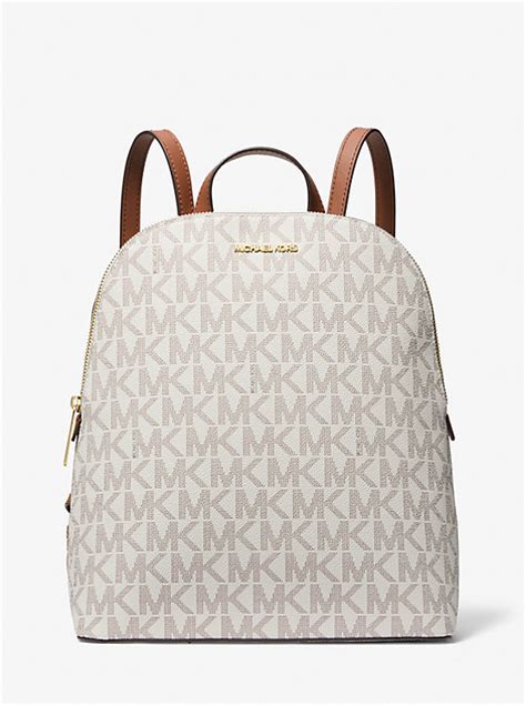 michael kors cindy leopard|Cindy Large Signature Logo Backpack .